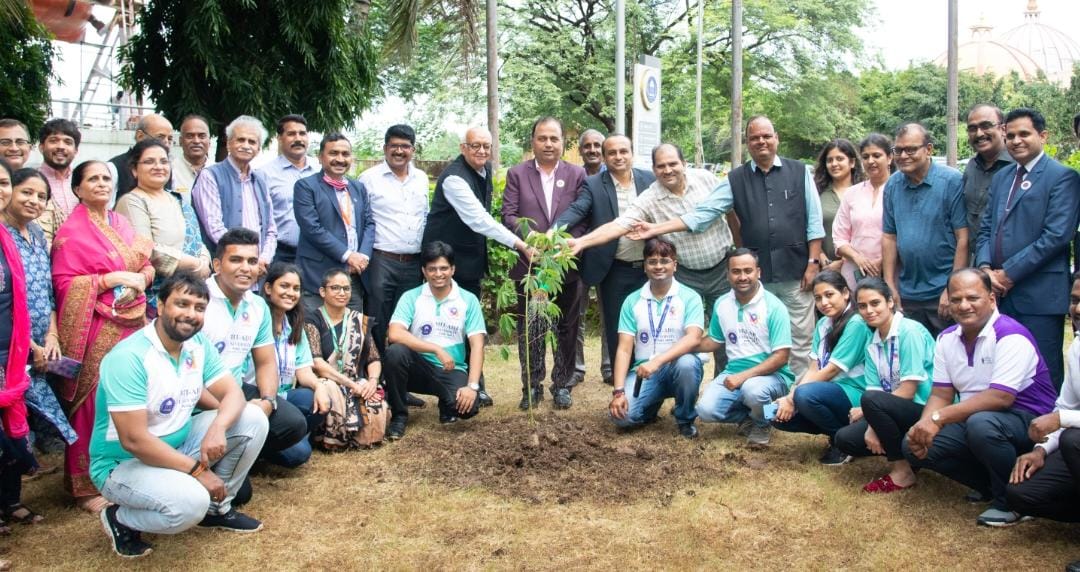 tree plantation at M I T Loni Kalbhor